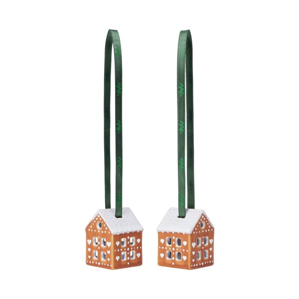 Keramické vánoční ozdoby v sadě 2 ks 5 cm Gingerbread – Kähler Design