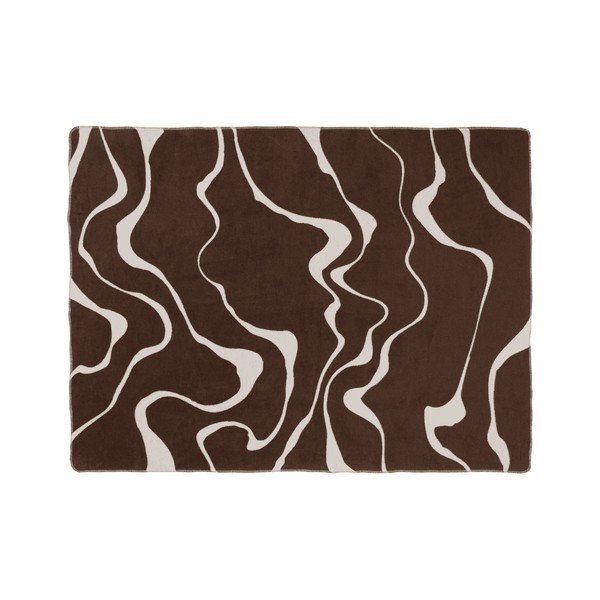 Hnědá/krémová deka 150x200 cm Felu – noo.ma