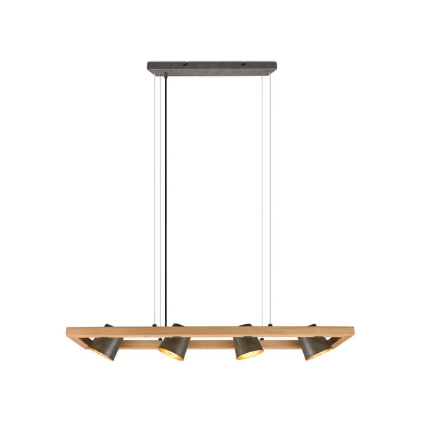 Závěsné svítidlo v šedo-přírodní barvě Bell – Trio