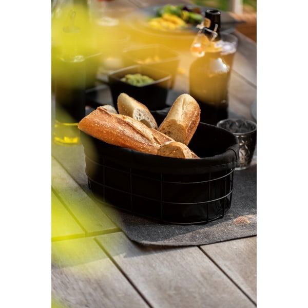 Černá ošatka na pečivo se stojanem Wenko Black Outdoor Kitchen Bela-image-1