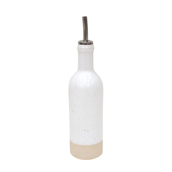 Bílá lahev na olej/ocet z kameniny Casafina Fattoria, 350 ml