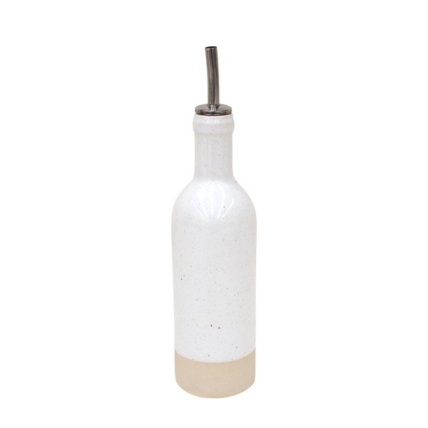 Bílá lahev na olej/ocet z kameniny Casafina Fattoria, 350 ml