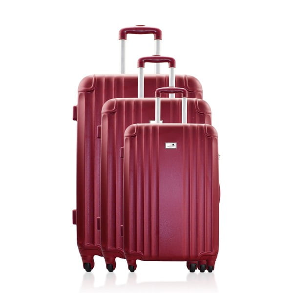 Sada 3 cestovních zavazadel Valises Avec Red