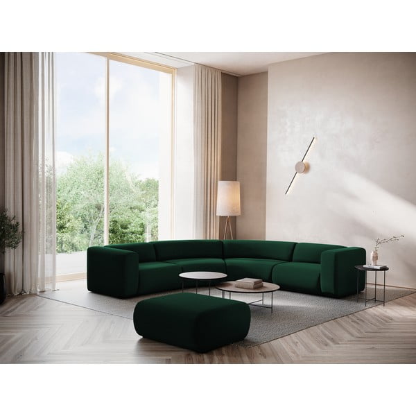 Tmavě zelená sametová podnožka Ekahi – Makamii-image-1