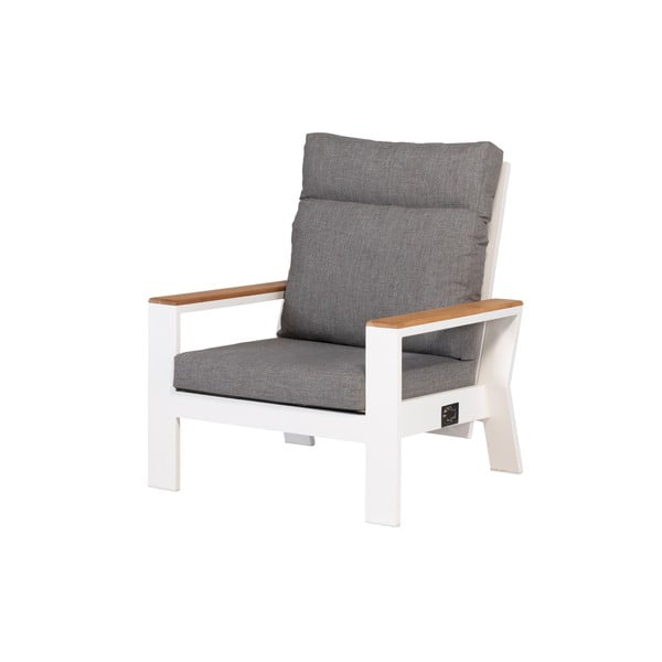 Bílo-šedé kovové zahradní křeslo Valerie – Exotan-image-2