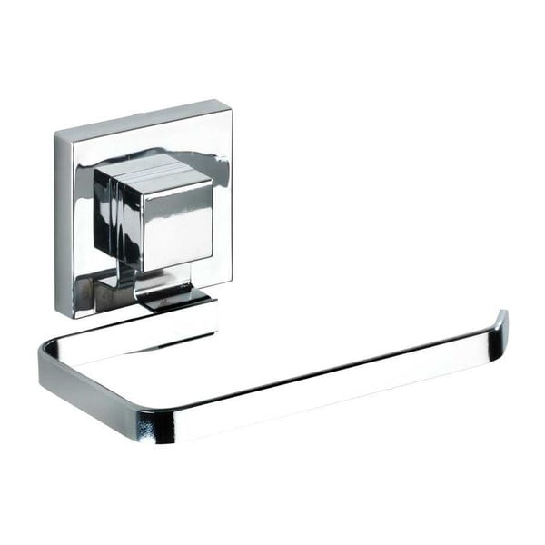 Samodržící plastová sada doplňků do koupelny v leskle stříbrné barvě Quadro – Wenko-image-4