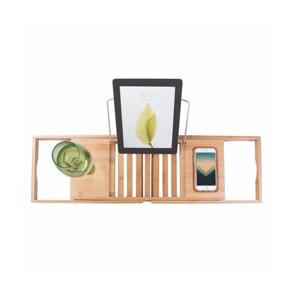 Bambusový nastavitelný odkládací podnos na vanu iDesign Formbu-image-2