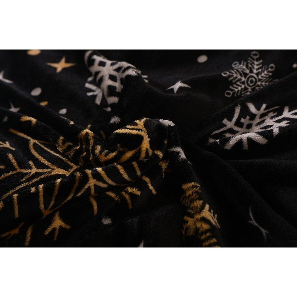 Černé povlečení na jednolůžko z mikroplyše 140x200 cm – My House-image-1