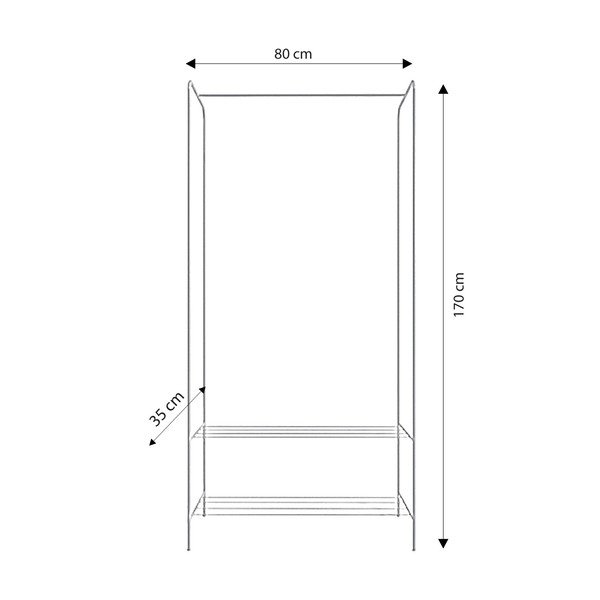 Kovový stojan na oblečení ve zlaté barvě Frankenthal – Kalune Design-image-4
