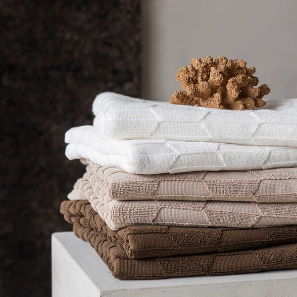 Tmavě hnědé bavlněné ručníky v sadě 2 ks 35x55 cm Geo – Mette Ditmer Denmark-image-2