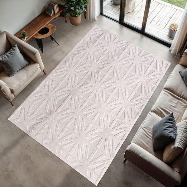 Krémový vnitřní a venkovní koberec 120x170 cm Doha 1655 Cream – Ayyildiz Carpets-image-1