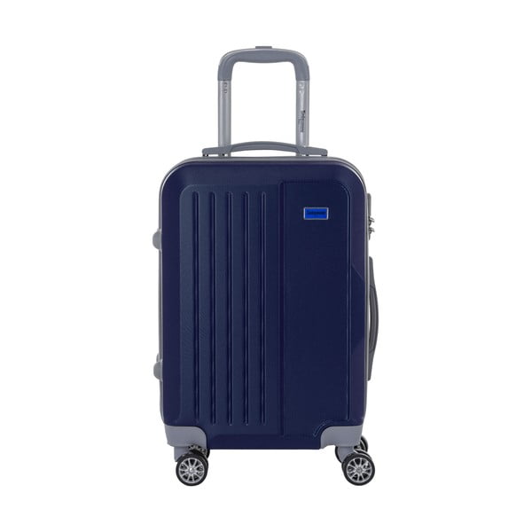 Tmavě modrý cestovní kufr na kolečkách s kódovým zámkem SINEQUANONE Iskra, 44 l