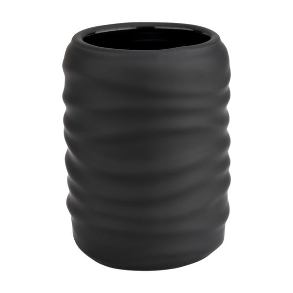 Černý keramický kelímek na zubní kartáčky Illana – Wenko