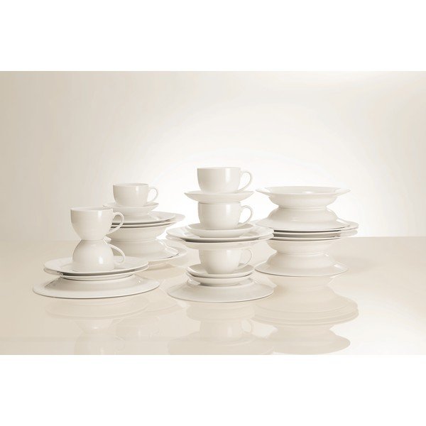 30dílná sada bílého porcelánového nádobí Maxwell & Williams Basic-image-1