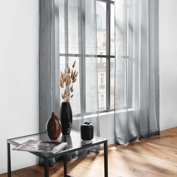 Šedá voálová záclona 140x240 cm Lissea – douceur d'intérieur-image-3