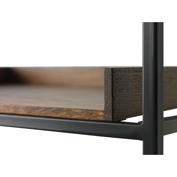 Černá knihovna v dekoru dubu 90x180 cm Rivoli - Unique Furniture-image-3