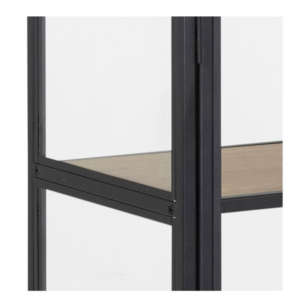 Černá kovová vitrína 77x150 cm Seaford - Actona-image-1