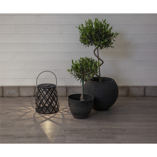 Černá LED lucerna Star Trading Calabria, výška 28 cm-image-1