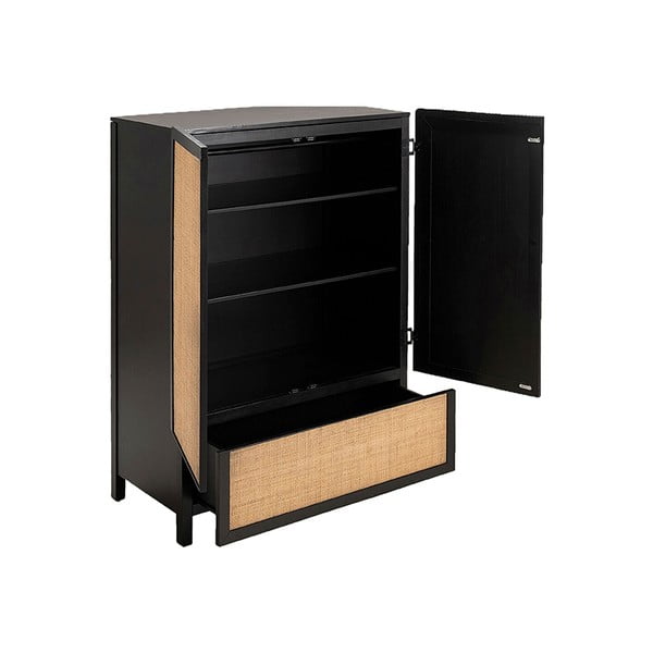 Černá/hnědá šatní skříň 100x140 cm Galant - Leitmotiv-image-2