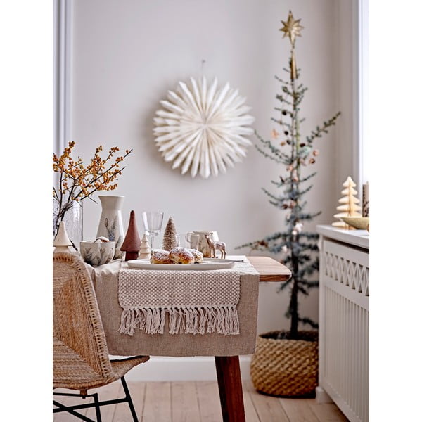 Béžový hrnek s vánočním motivem z kameniny 450 ml Hollie – Bloomingville-image-1