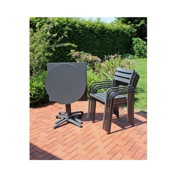 Šedé zahradní křeslo Treviso – Garden Pleasure-image-2