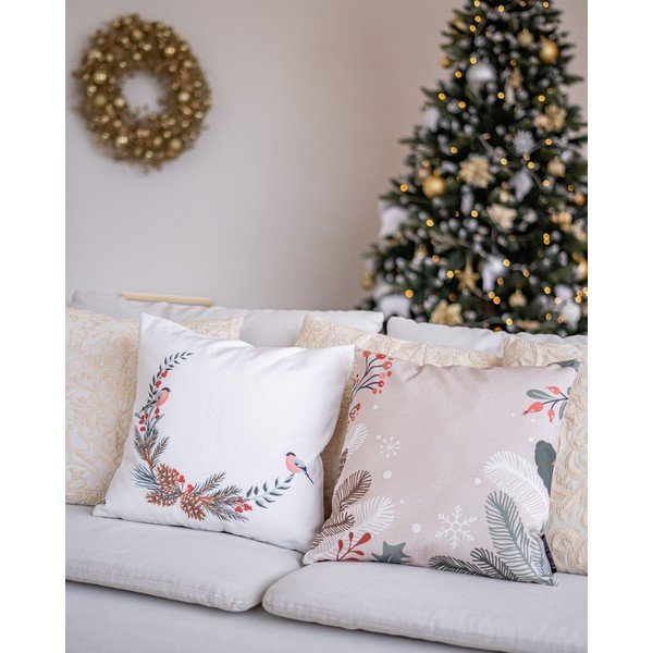 Vánoční polštář s bavlněným povlakem Butter Kings Branches, 45 x 45 cm-image-1