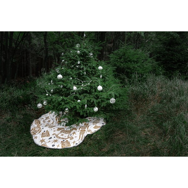 Bavlněný koberec pod vánoční stromeček Butter Kings Golden Nut Cracker, ø 130 cm-image-2