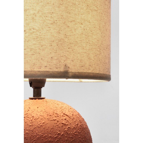 Keramická stolní lampa v terakotové barvě s textilním stínidlem (výška 32 cm) Irvin – Yes Everyday-image-3