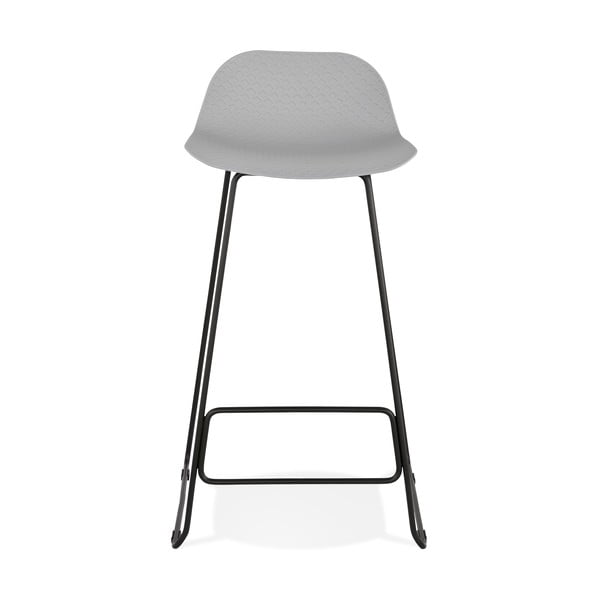 Šedá barová židle s černými nohami Kokoon Slade, výška sedu 76 cm-image-2