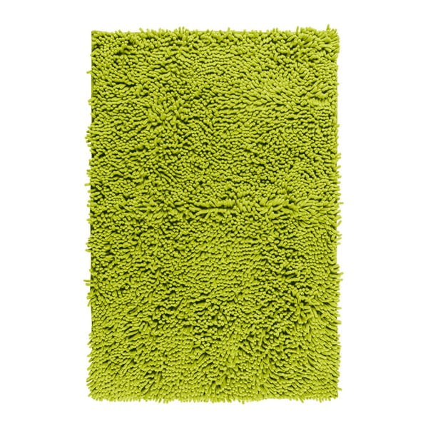Zelená koupelnová předložka Wenko Chenille, 80 x 50 cm