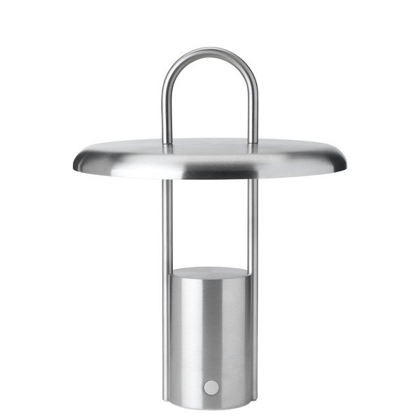 LED stmívatelná stolní lampa nerezová ve stříbrné barvě (výška 25 cm) Pier – Stelton