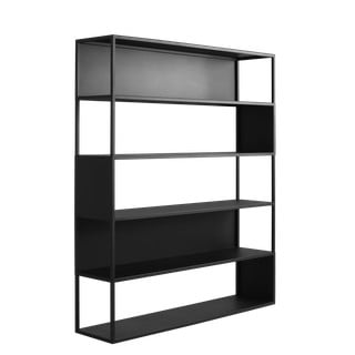 Černá kovová knihovna 150x180 cm Hyller - CustomForm