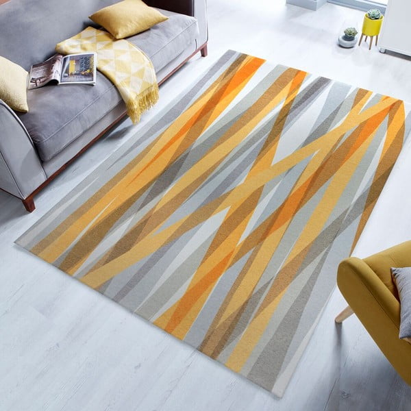 Oranžový/šedý pratelný koberec 170x240 cm MATCH ISABELLA – Flair Rugs-image-1