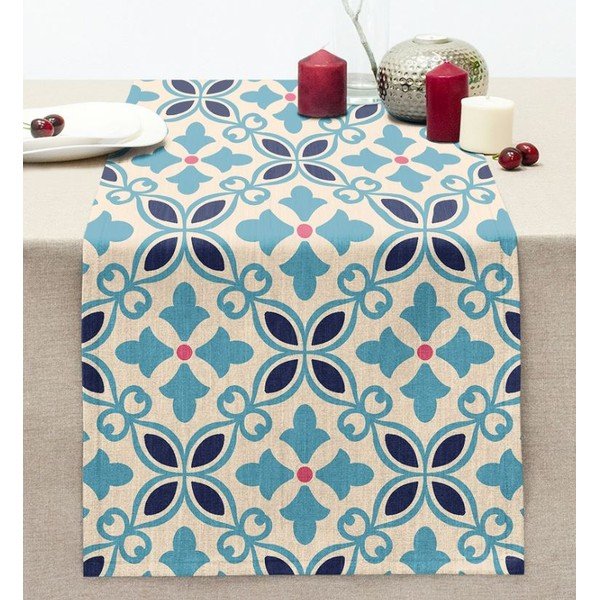 Běhoun na stůl 40x130 cm Blue Tiles – Mila Home-image-1