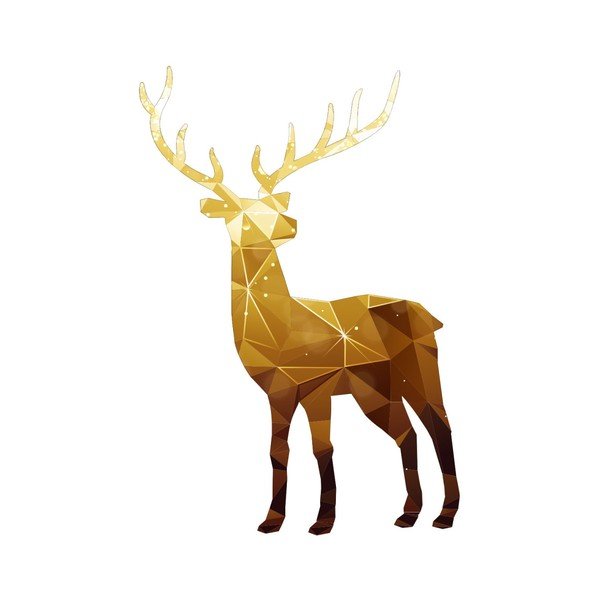 Vánoční samolepka Ambiance Deer Origami-image-4