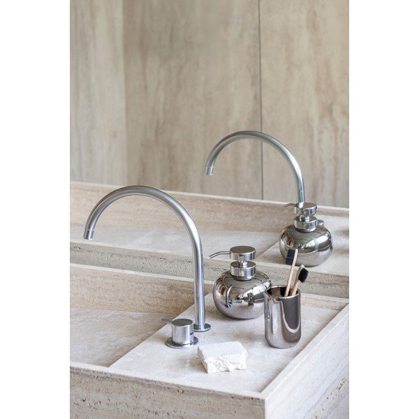 Keramický dávkovač mýdla ve stříbrné barvě 200 ml Lotus – Mette Ditmer Denmark-image-2