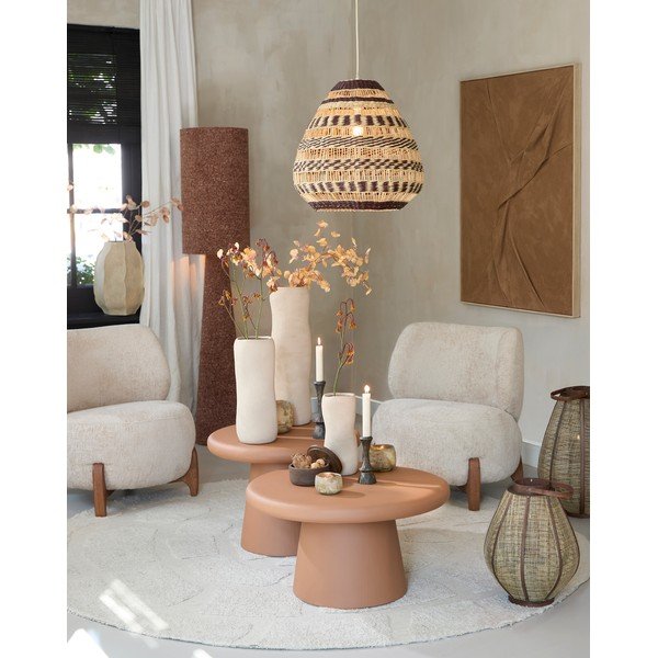 Kulatý konferenční stolek v terakotové barvě ø 60 cm Kulona – Light & Living-image-1
