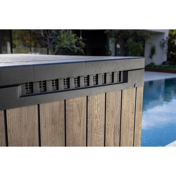 Hnědý plastový zahradní úložný box Deco – Keter-image-4