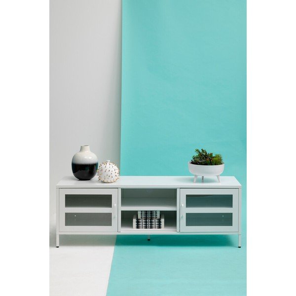 Bílý ocelový TV stolek 150x50x45 cm Acier – Premier Housewares-image-3