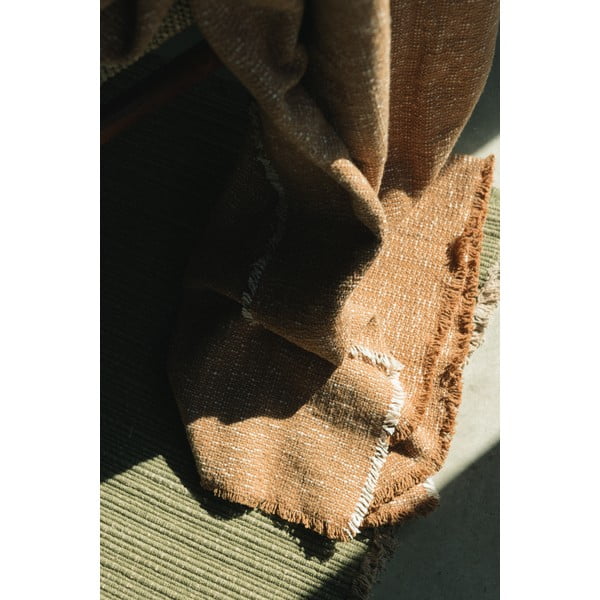 Okrově žlutá bavlněná deka 130x180 cm Handloom – Lorena Canals-image-2