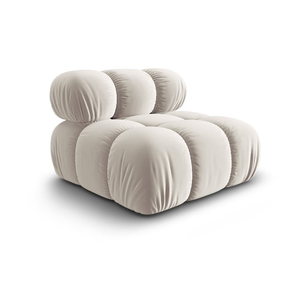 Béžový sametový modul pohovky (středový díl) Bellis – Micadoni -image-3