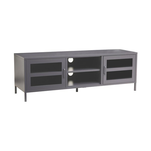 Šedý ocelový TV stolek 150x50x45 cm Acier – Premier Housewares