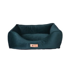 Tmavě zelený sametový pelíšek 55x42 cm Royal - Petsy