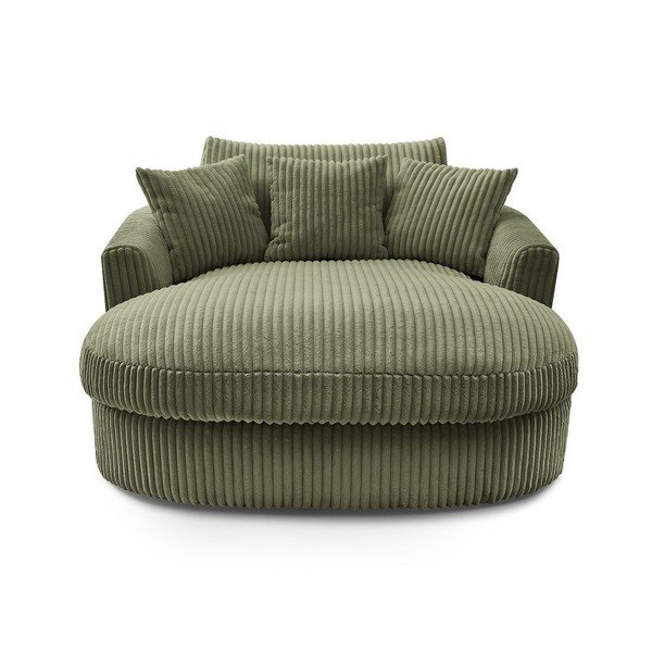 Zelené manšestrové křeslo Belem – Bobochic Paris-image-3