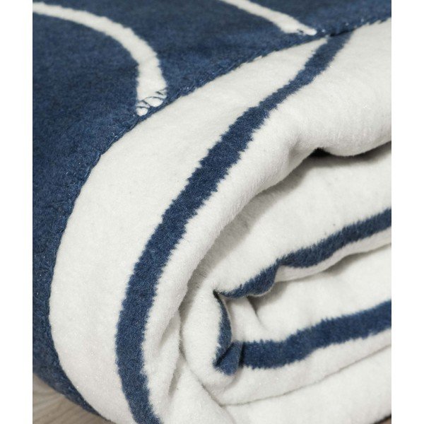 Bílo-tmavě modrý přehoz na jednolůžko 150x200 cm Twin – Oyo Concept-image-1