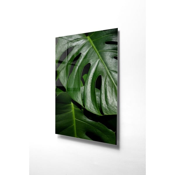 Skleněný obraz 50x70 cm Monstera – Wallity-image-3