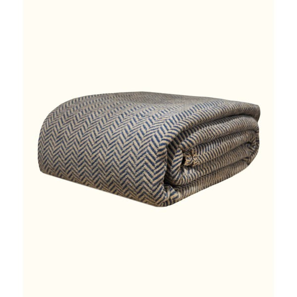 Tmavě modro-béžový přehoz na dvoulůžko 200x220 cm Twin – Oyo Concept
