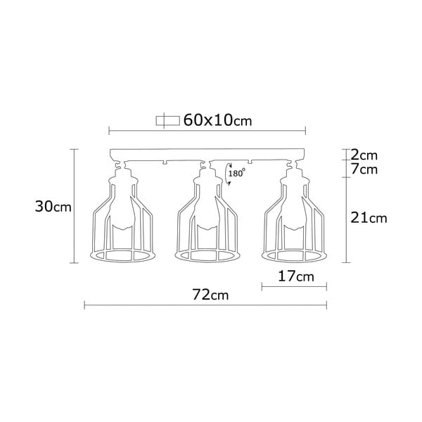 Stropní svítidlo v černé a zlaté barvě s kovovým stínidlem ø 17 cm Alacati – Opviq lights-image-3