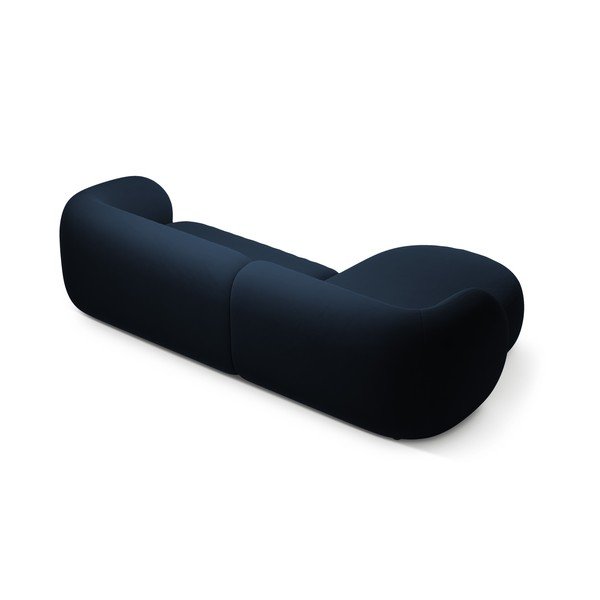 Modrá sametová rohová pohovka (levý roh/s lenoškou) Kate – Micadoni -image-2