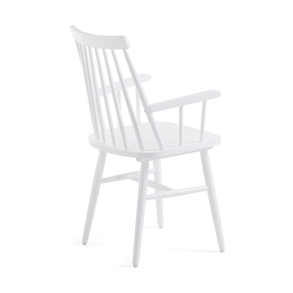 Bílá jídelní židle ze dřeva kaučukovníku Kave Home Kristie-image-3